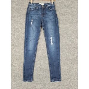 Kancan Womens Jeans Blue Distressed Skinny Stretch Denim Pants Size 1 /‎ 24